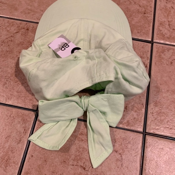 Nordstrom BP Solid Bow Cap Lime Green One Size NWT - Picture 3 of 4